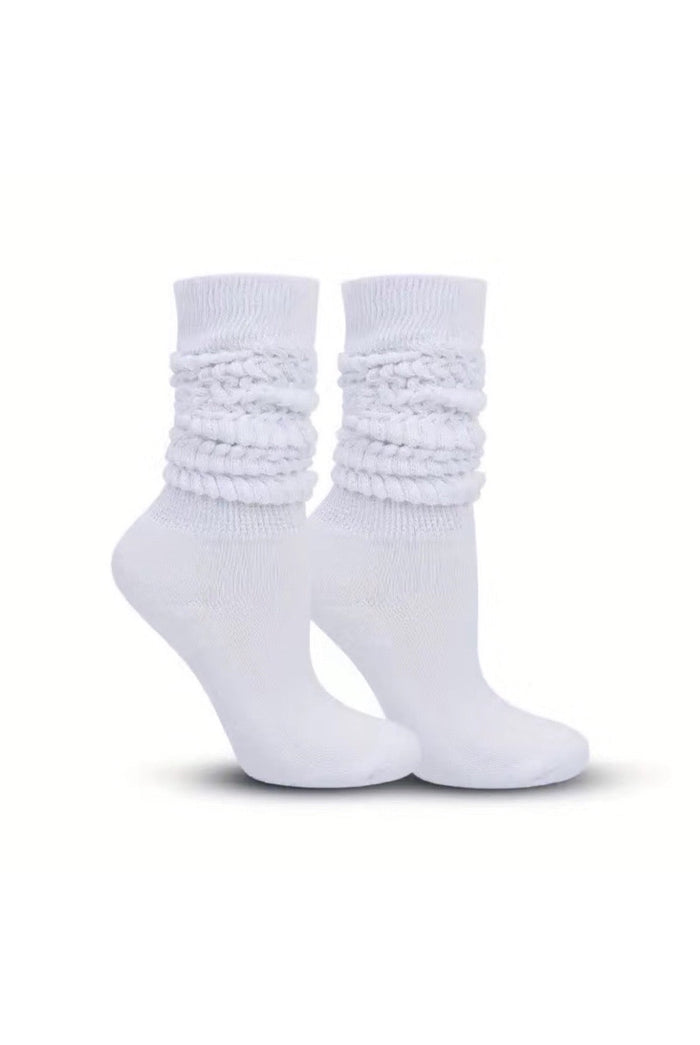 Slouch Socks - Cotton Scrunchy detailed Socks