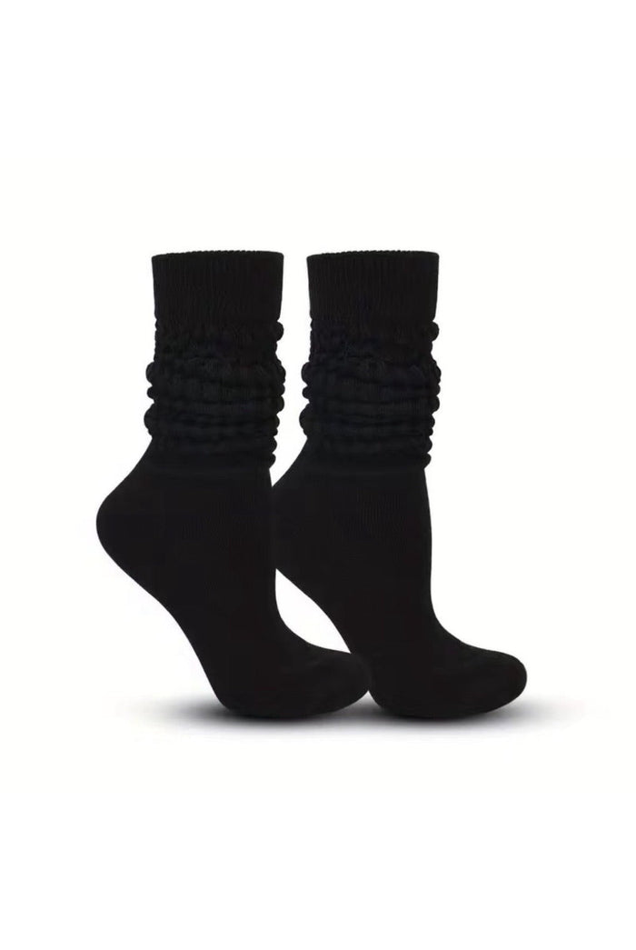 Slouch Socks - Cotton Scrunchy detailed Socks