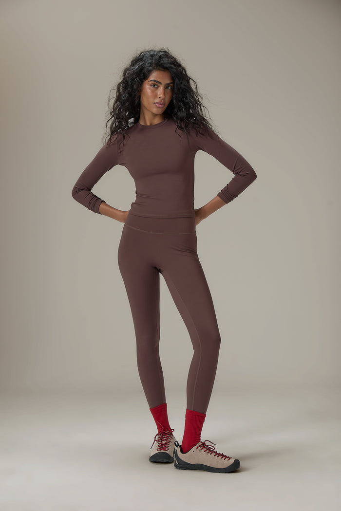 Soft Active Long Sleeve in Brown
