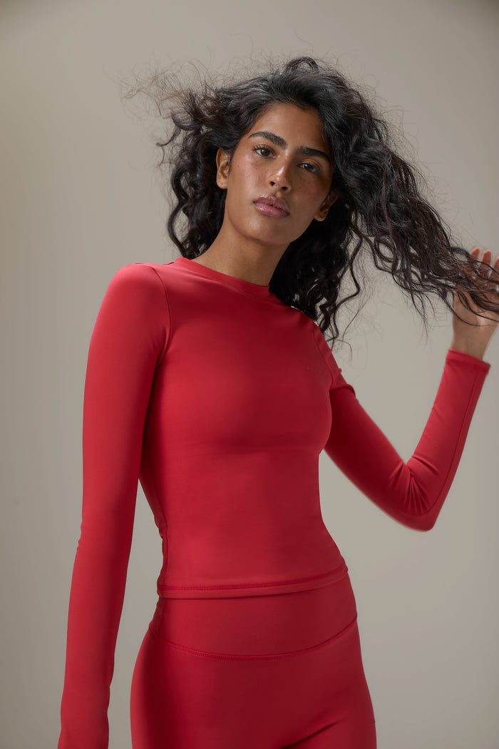 Soft Active Long Sleeve in Red