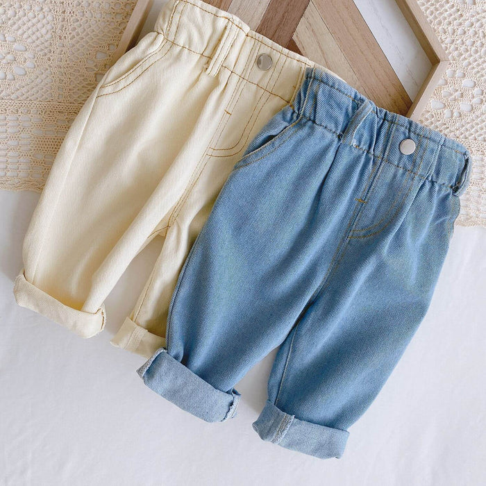 Soft High Waist Jeans for Baby | Baby Stretch Denim Pants