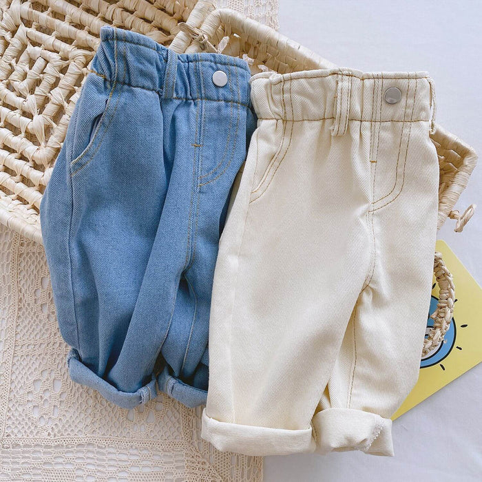 Soft High Waist Jeans for Baby | Baby Stretch Denim Pants