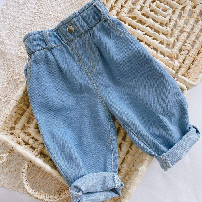 Soft High Waist Jeans for Baby | Baby Stretch Denim Pants