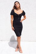 Sophie Mesh Midi - Black - Runway Goddess