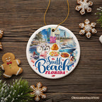 South Beach Artistic Culture Christmas Ornament, Florida Souvenir and Gift Ceramic Ornament OrnamentallyYou