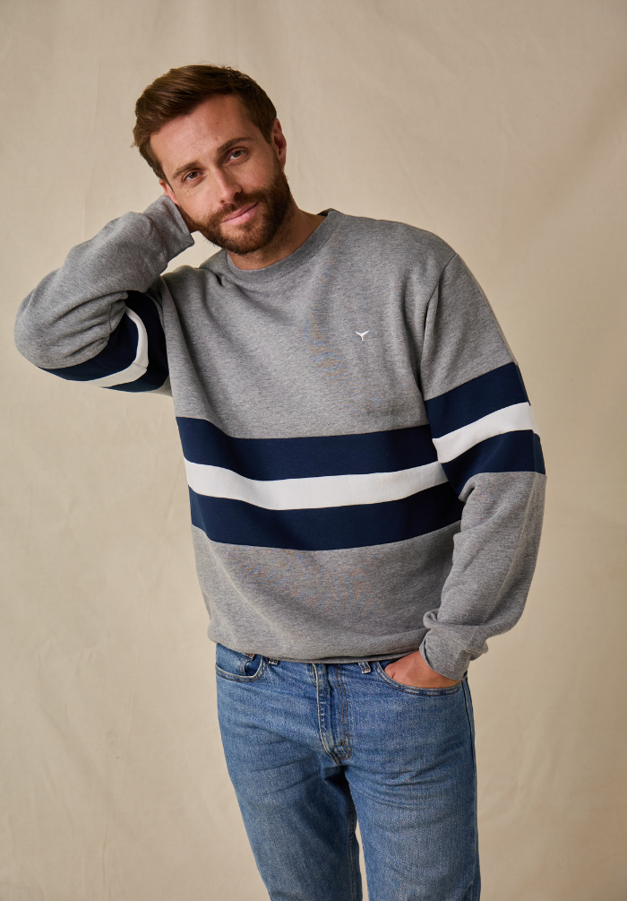 Sowerby Men's Sweatshirt - Grey - Whale Of A Time Clothing