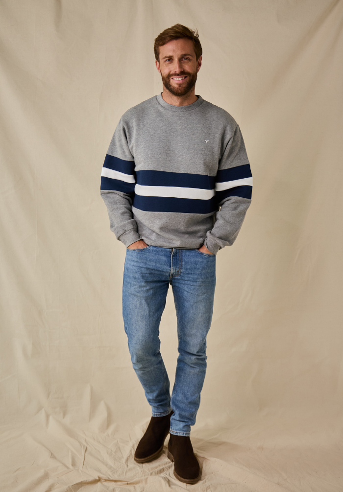 Sowerby Men's Sweatshirt - Grey - Whale Of A Time Clothing
