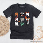 Spooky Halloween Dentist T-Shirt, Teeth Monster Tee for Dental Crew T-Shirts OrnamentallyYou Gray XS