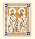 SS. Cosmas and Damian Laser-engraved Icon