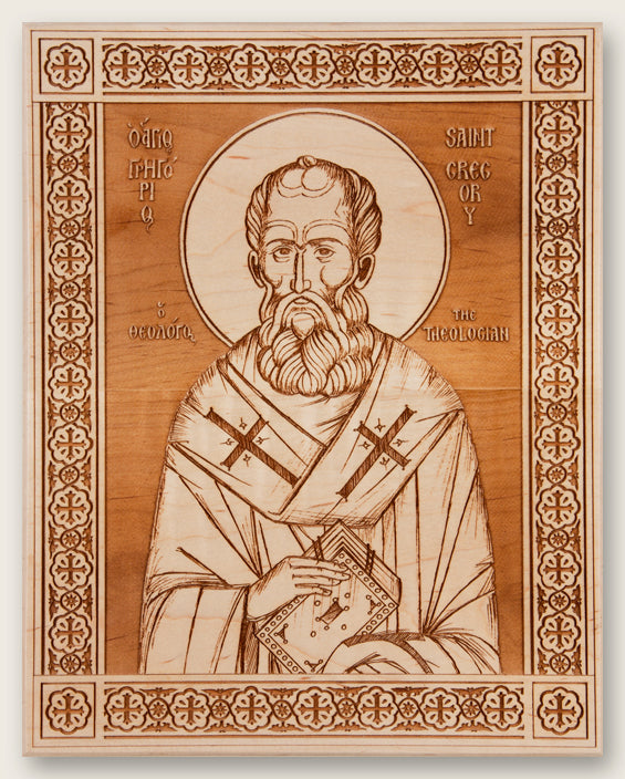 St. Gregory the Theologian Laser-engraved Icon
