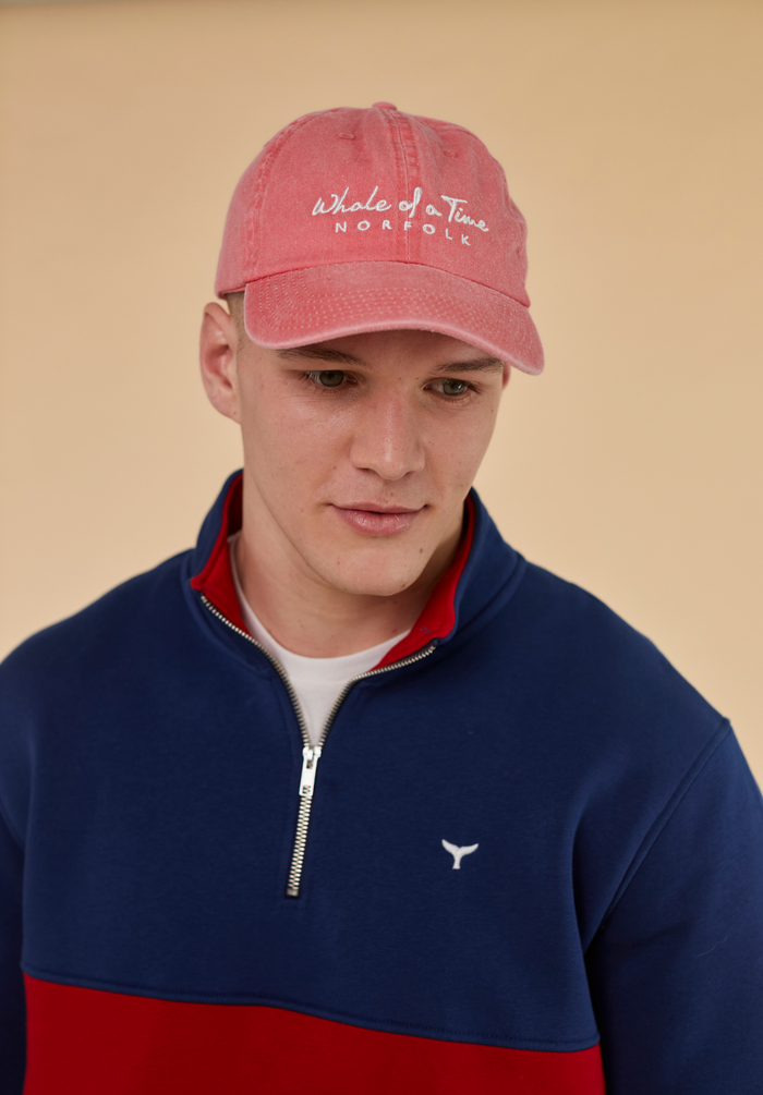 Stonewashed Men's Cap - Red - Whale Of A Time Clothing