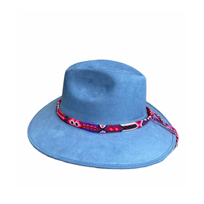 Suede Cowgirl hat with braided hat band