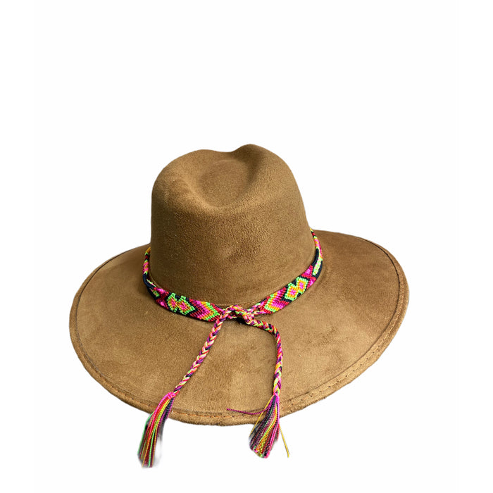 Suede Cowgirl Hat with braided hat band