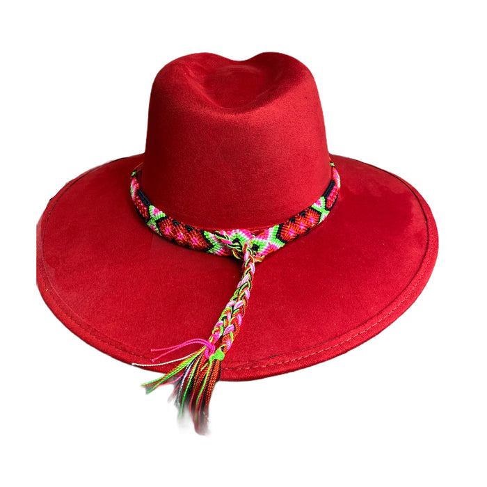 Suede Cowgirl Hat with braided hat band
