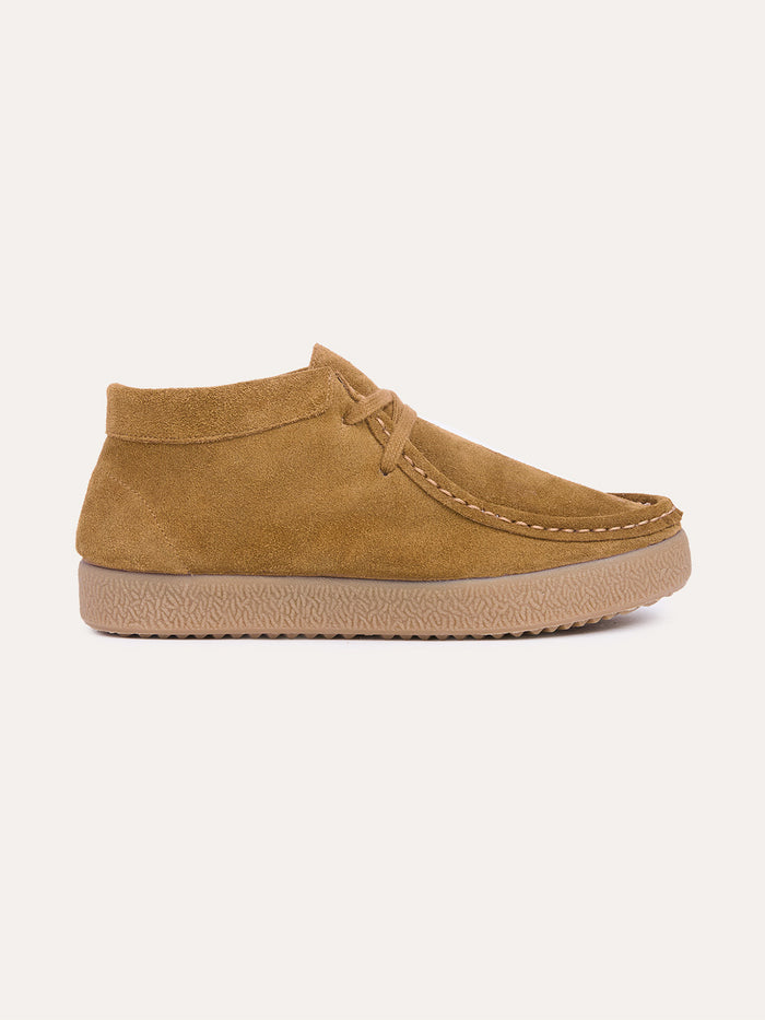 Suede Lace Up Moccasins