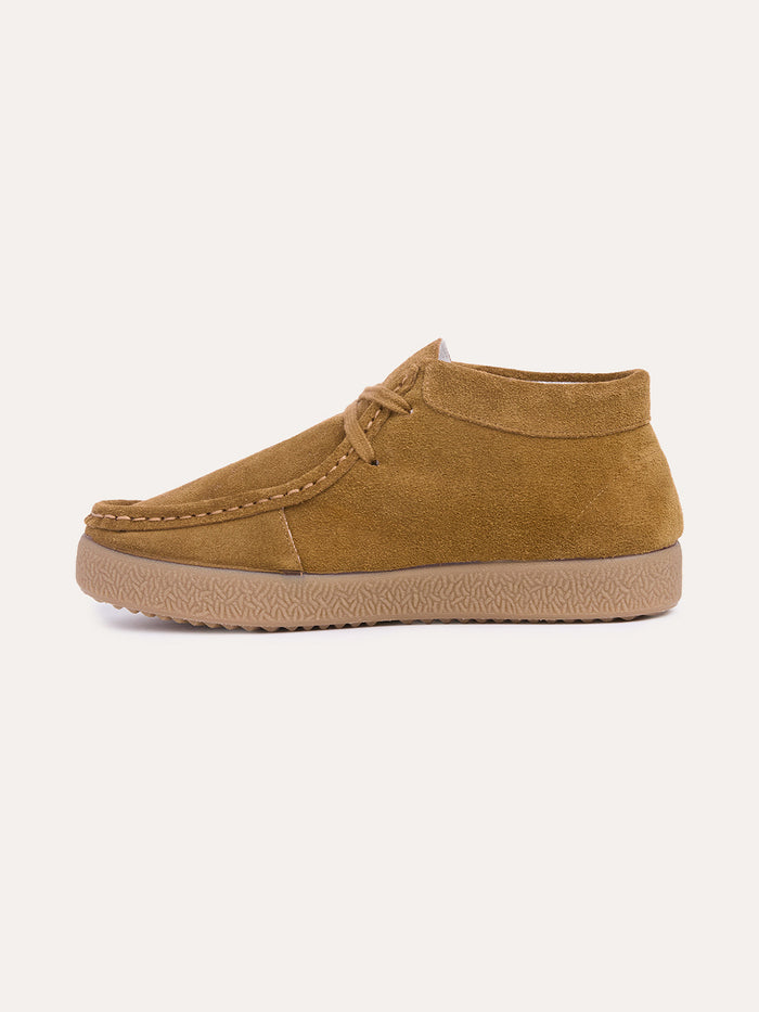 Suede Lace Up Moccasins