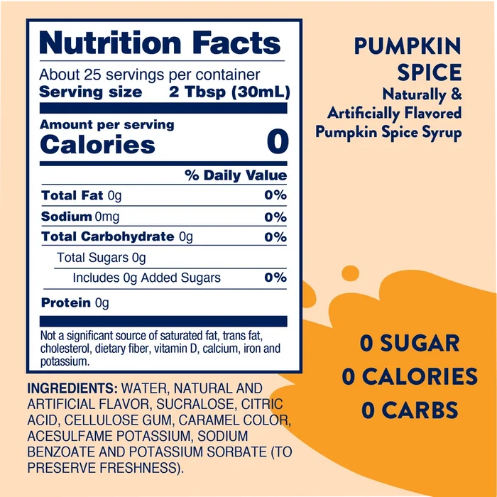 Sugar Free Pumpkin Spice Syrup