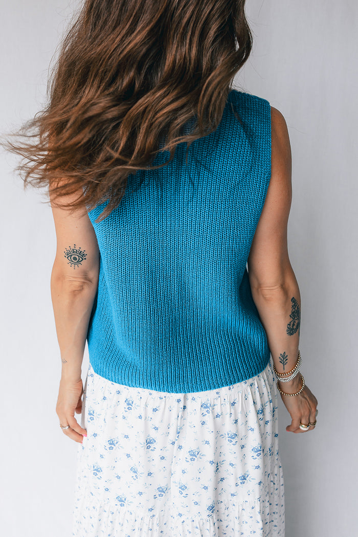Summer Script Sweater Vest