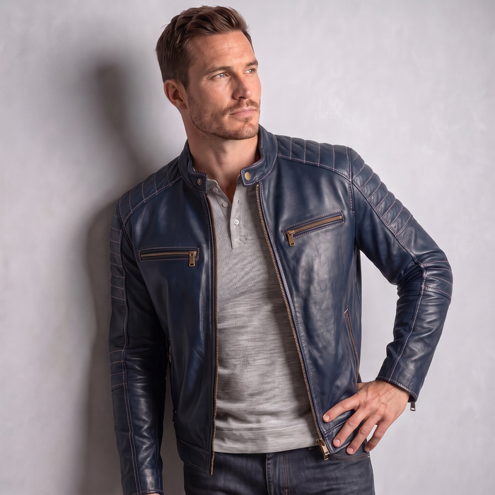 XS / Blue / Leather