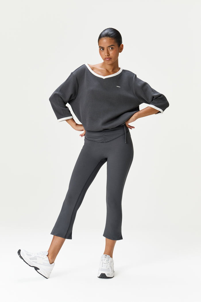 Model is 5'9" and wears a size S.