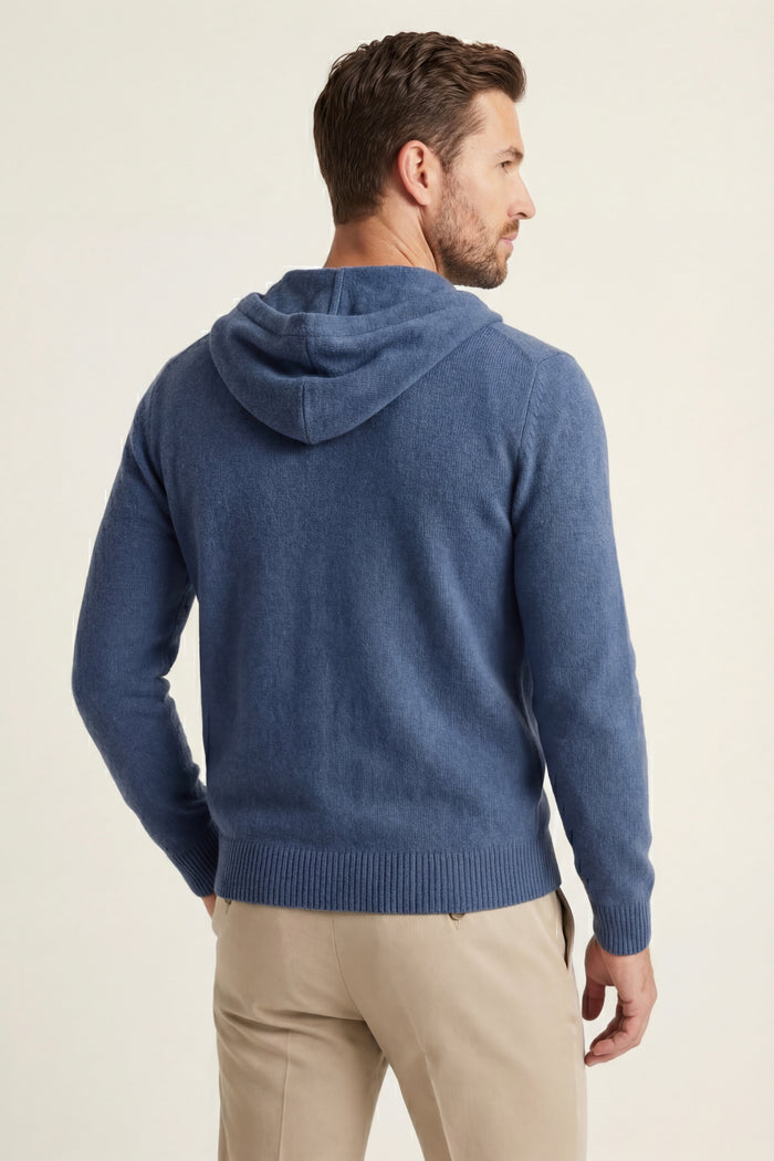 Tavole Hooded Zip Blue