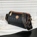 TB00587 Women's Texture Contrast Shoulder Bag