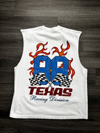 Texas Merch Racing Cut-Off "White"
