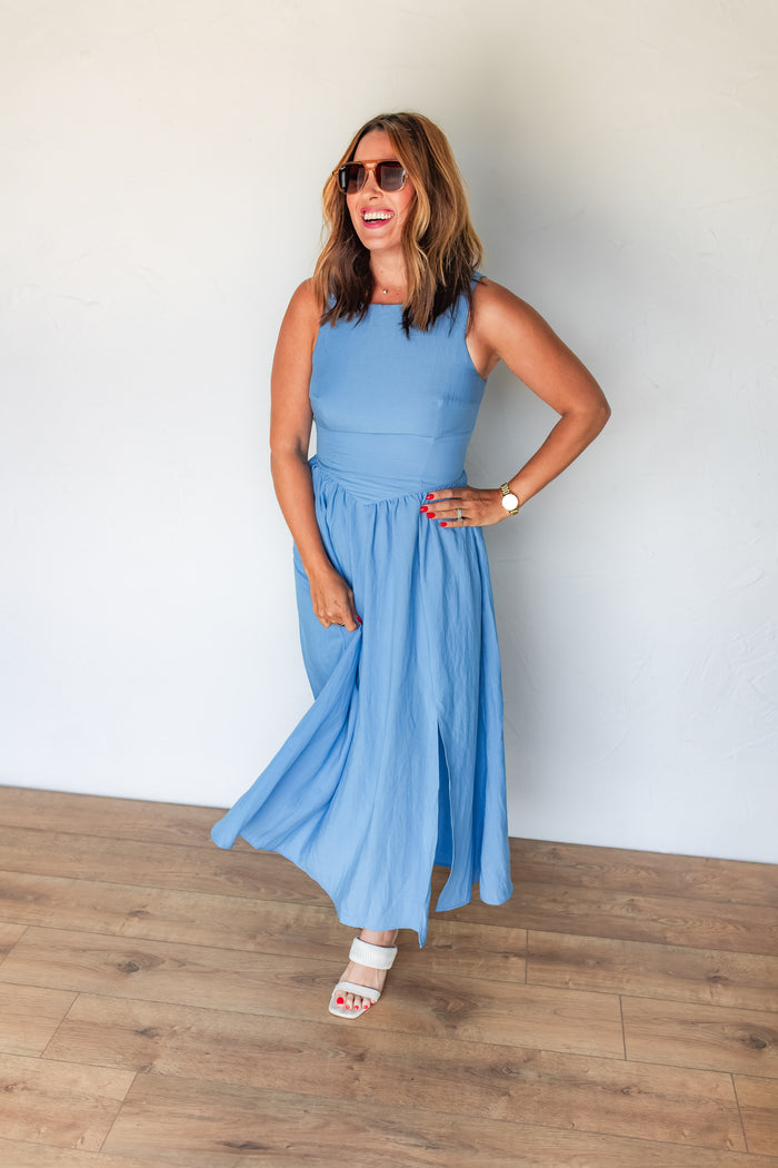 The Capri Coast Midi Dress - One Eleven Olive Boutique