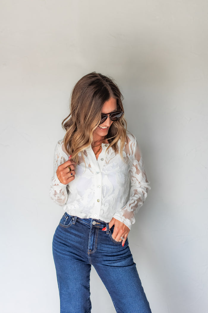 The Floral Promise Lace Top - One Eleven Olive Boutique