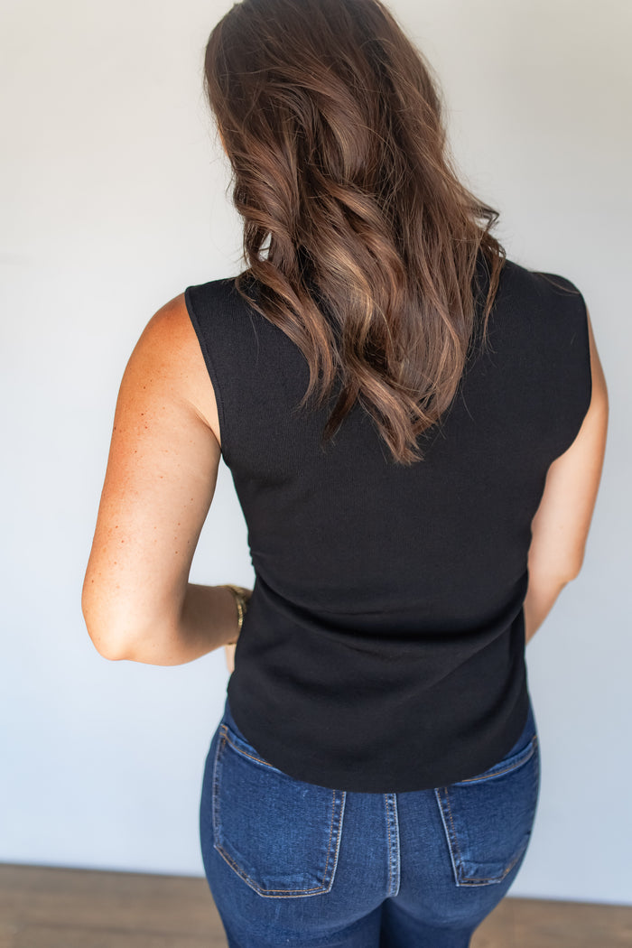 The I'll Be There Top - Black - One Eleven Olive Boutique