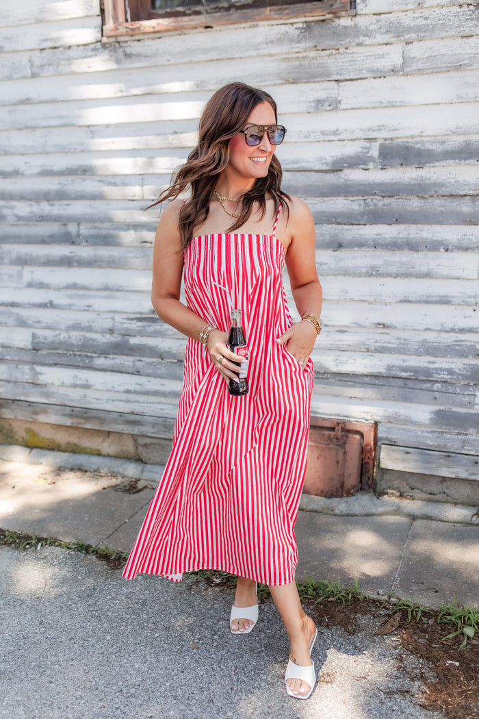 The Liberty Stripes Dress - One Eleven Olive Boutique