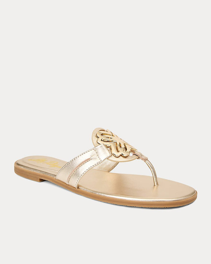Lilly Pulitzer - The Lilly Sandal - Gold Metallic
