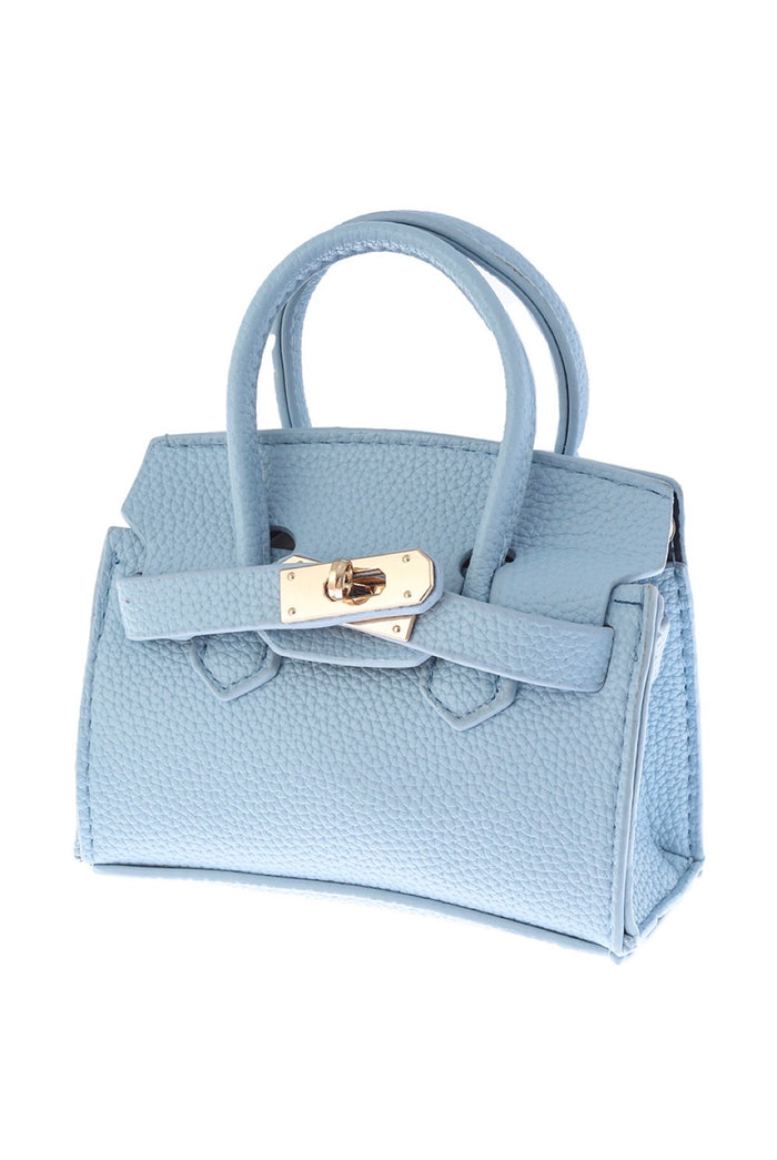 The Little Things - Chic Texture Top Handle Satchel Mini Clutch Purse