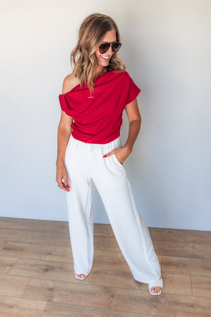The Rosie One Shoulder Top - One Eleven Olive Boutique
