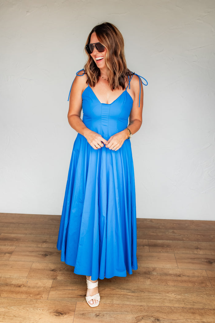 The Sunset Glow Maxi Dress - Blue - One Eleven Olive Boutique