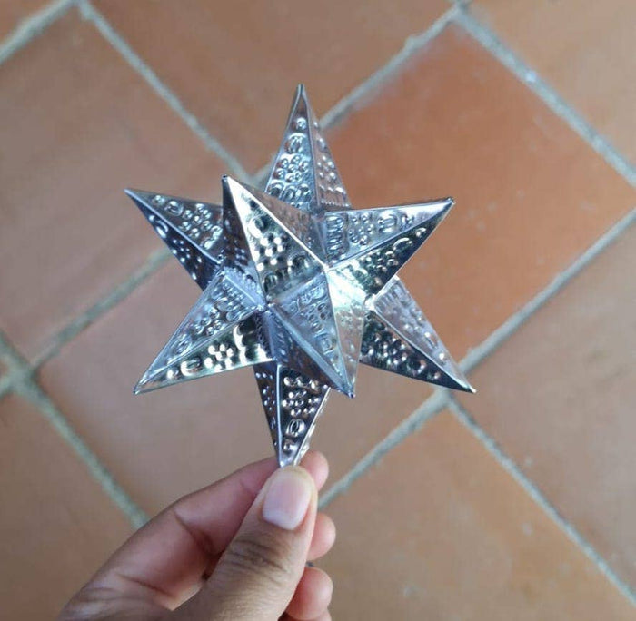 Three Dimensional Tin Star Ornament