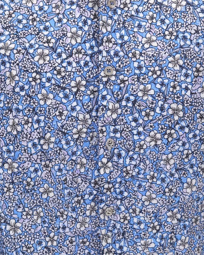 TIM FLORAL FIELD BLUE MENS PRINTED SHIRT