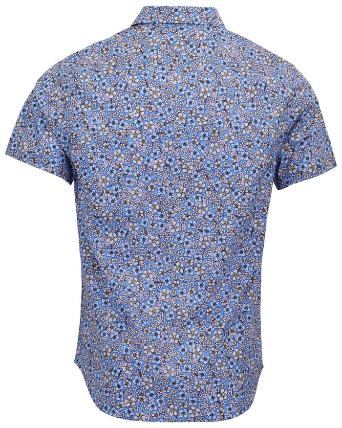 TIM FLORAL FIELD BLUE MENS PRINTED SHIRT