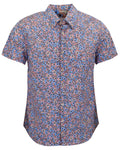 TIM FLORAL FIELD CORAL MENS PRINTED SHIRT