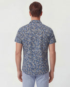 TODD FLORAL FIELD BLACK MENS KNIT SHIRT