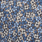 TODD FLORAL FIELD BLACK MENS KNIT SHIRT