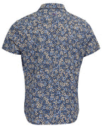 TODD FLORAL FIELD BLACK MENS KNIT SHIRT