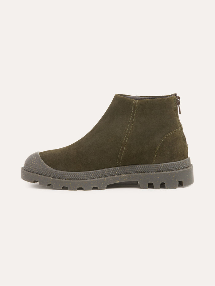 Toe Cap Suede Ankle Boots