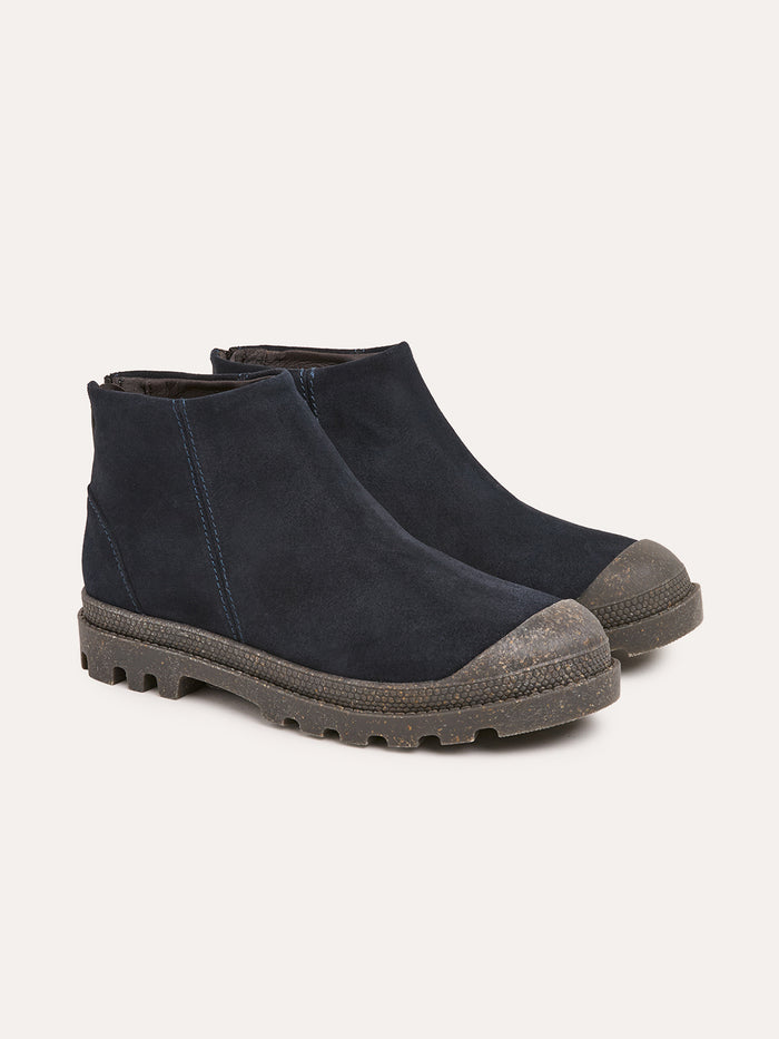 Toe Cap Suede Ankle Boots