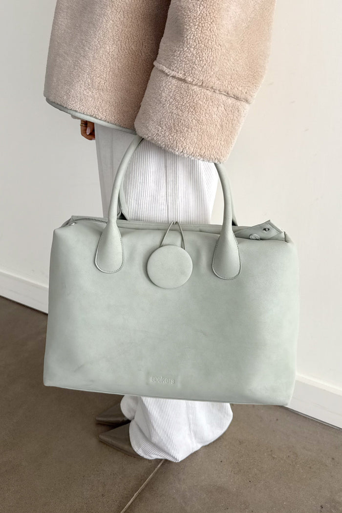 Tully Button Carryall Bag in Mint Foam