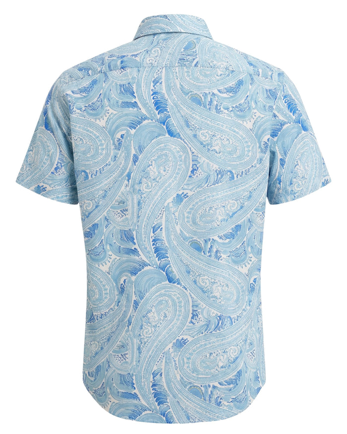 TYLER MARAKESH PAISLEY TEAL MENS SHORT SLEEVE SHIRT