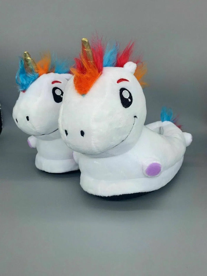 Shop Unicorn Slippers Light up Kids Plush White Slippers One Size approx (3 - 11) at eAura