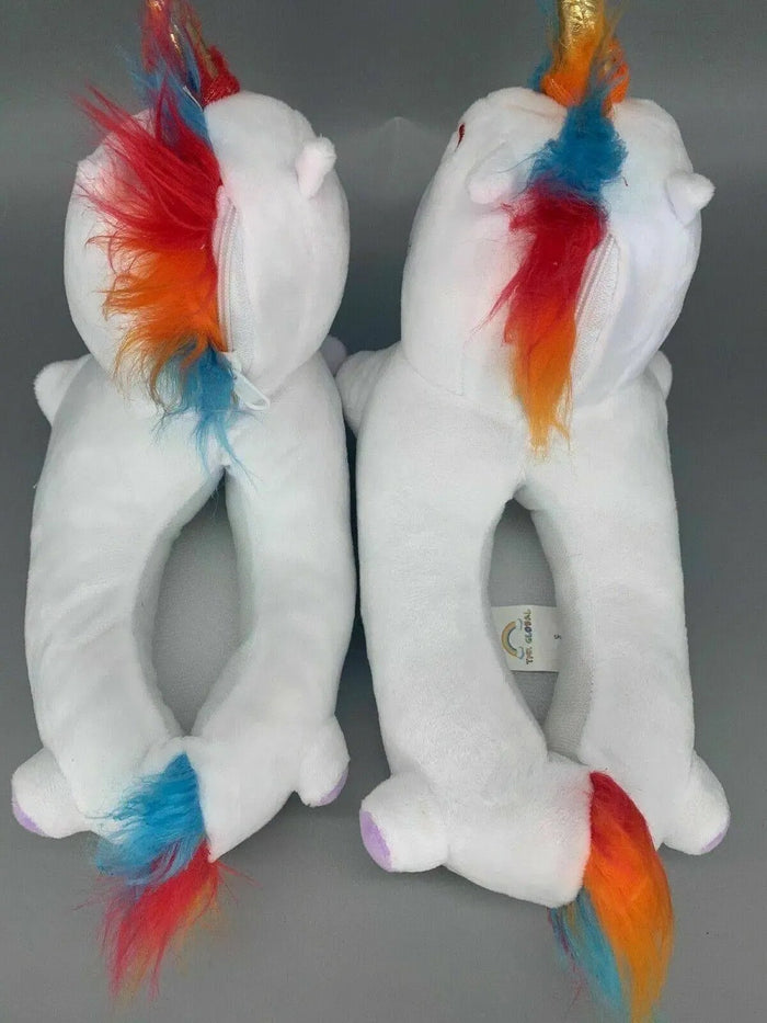 Shop Unicorn Slippers Light up Kids Plush White Slippers One Size approx (3 - 11) at eAura