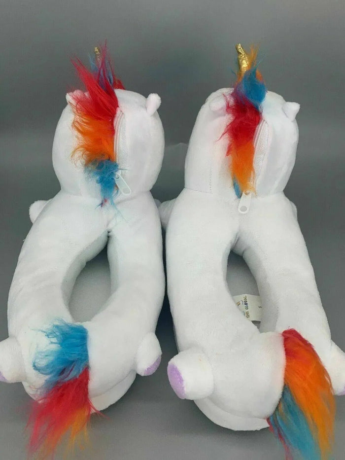 Shop Unicorn Slippers Light up Kids Plush White Slippers One Size approx (3 - 11) at eAura