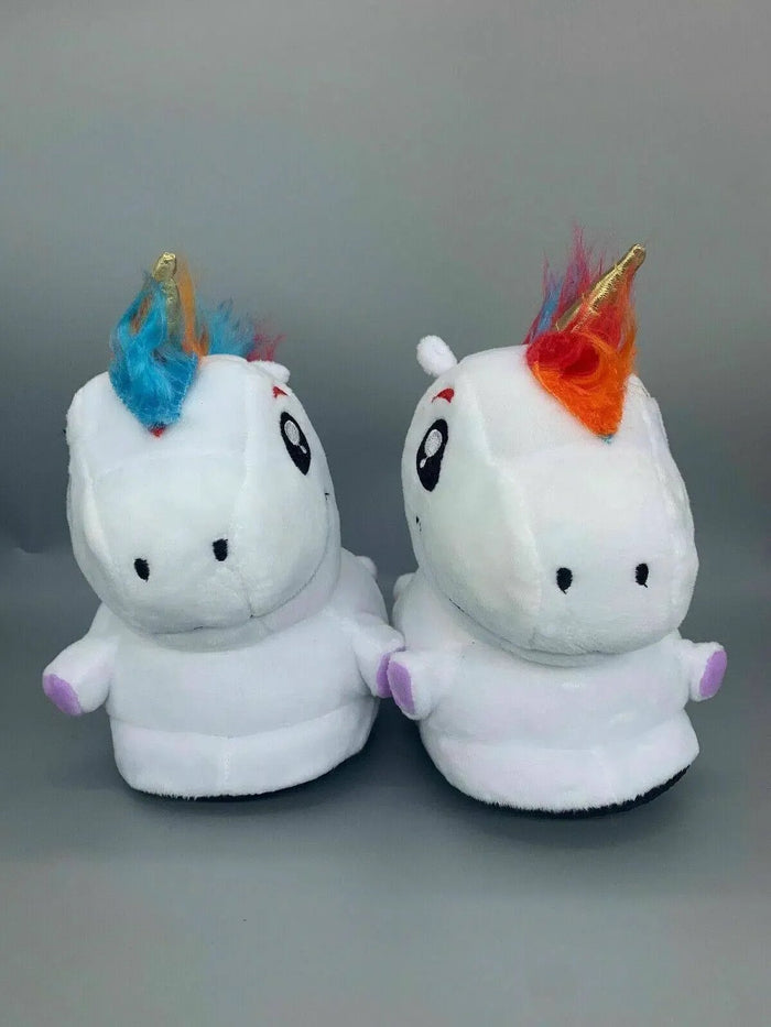 Shop Unicorn Slippers Light up Kids Plush White Slippers One Size approx (3 - 11) at eAura